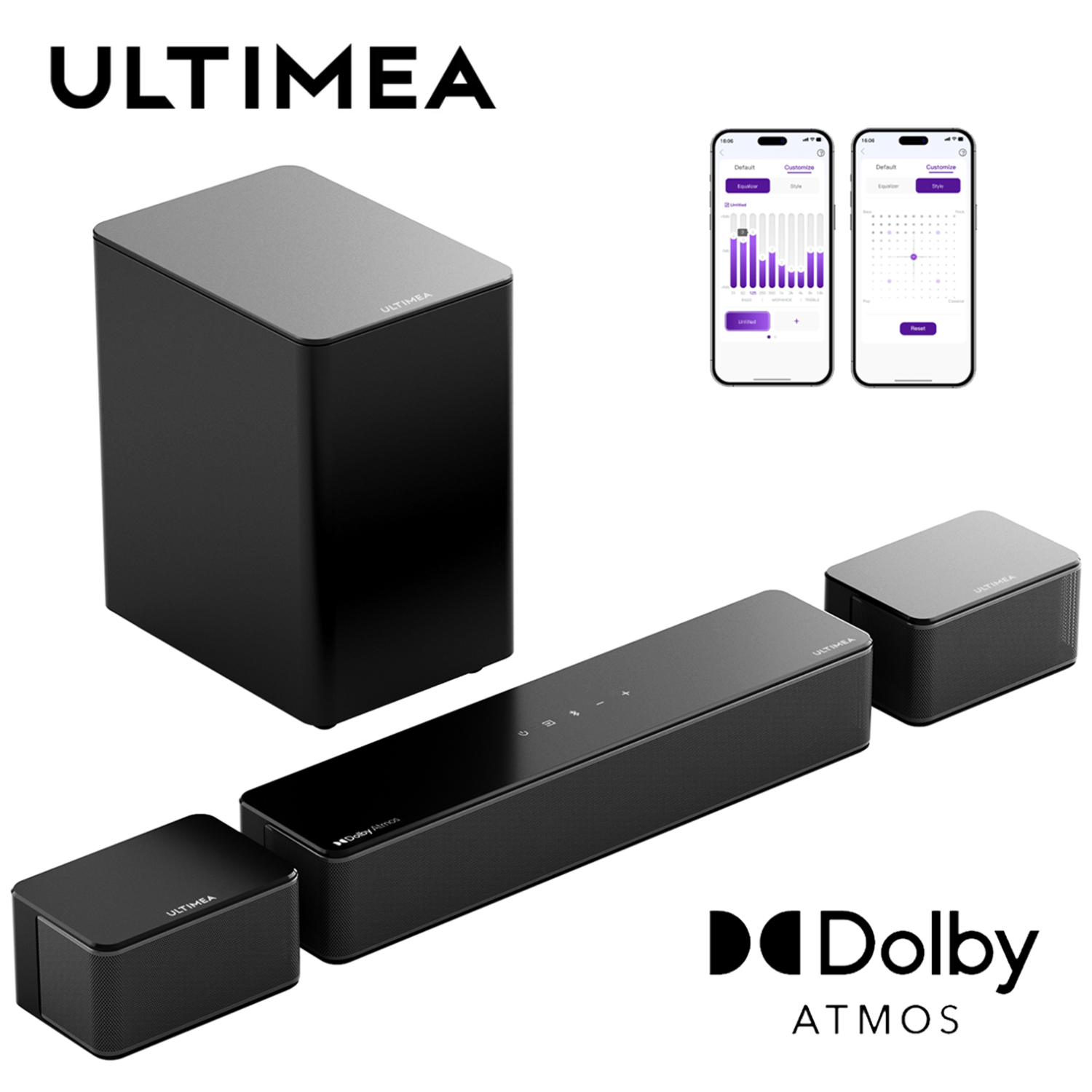 Home Cinema Onkyo 5.1 - ULTIMEA 5.1 Dolby Atmos özellikli Soundbar,
