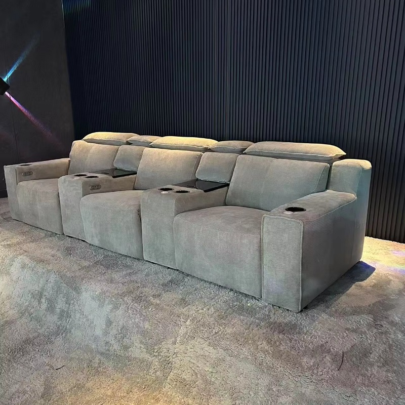 Home Cinema High End - Modern Lüks Sinema Koltuğu Elektrikli Yatar