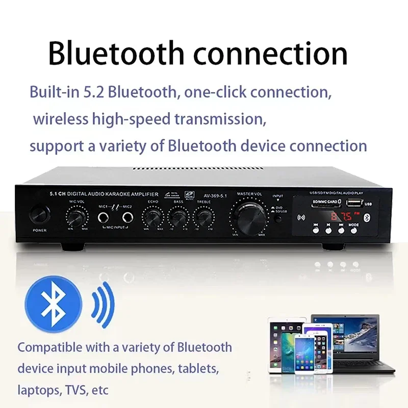 Home Cinema Onkyo 5.1 - Yüksek Güçlü Amplifikatör AV-369BT 6 Kanal