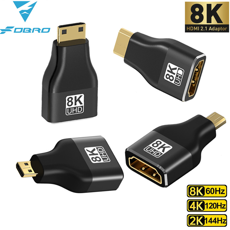 Home Cinema Projector 4K - HDMI uyumlu adaptör Mini/mikro HDMI HDMI