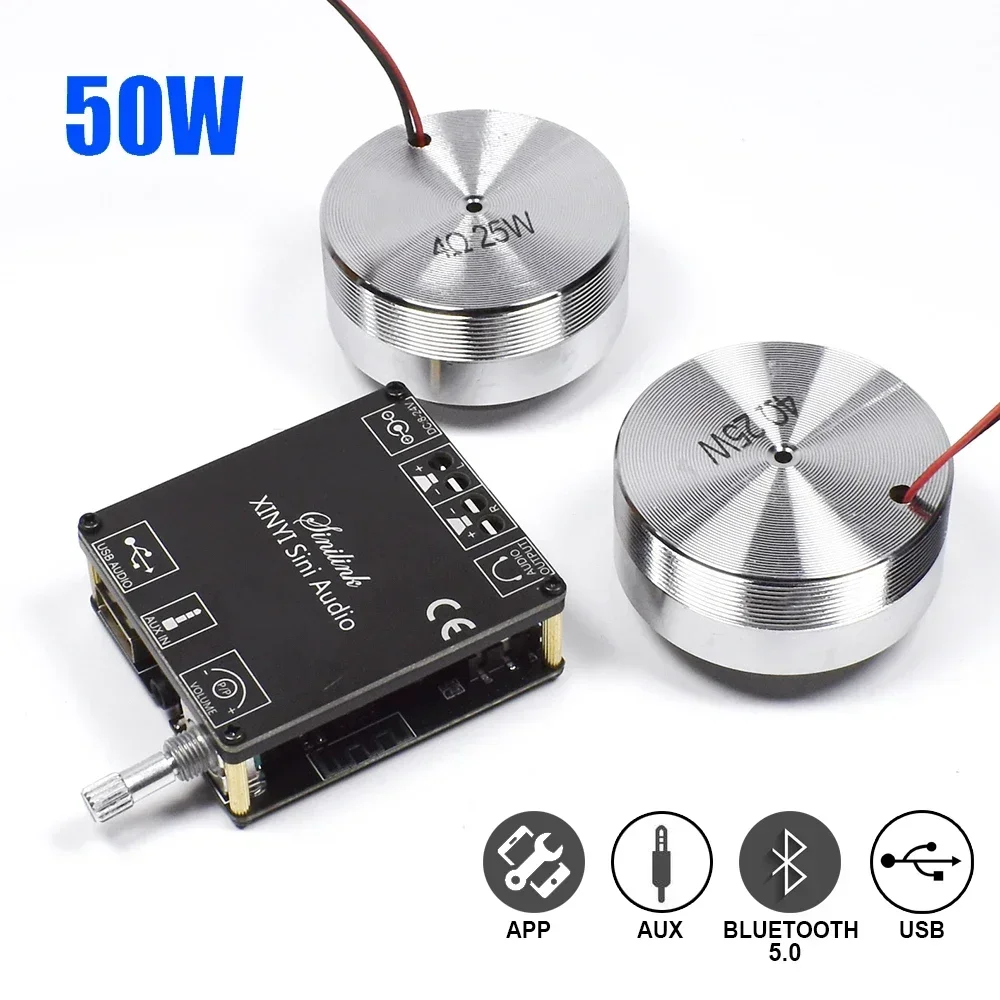 Home Cinema Heos - 2*25W Taşınabilir Stereo Titreşim Hoparlör Ses