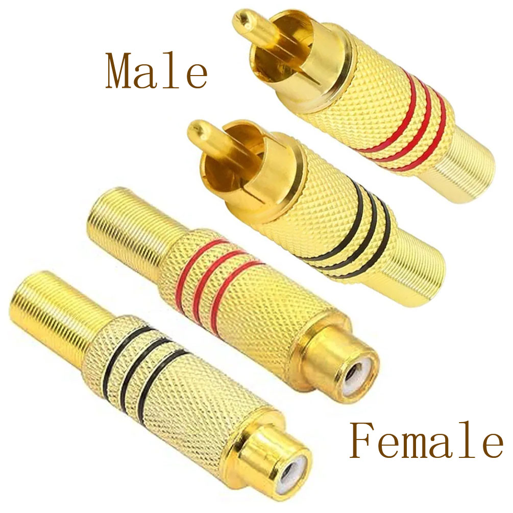 Home Cinema Heos - 4 adet RCA fiş altın kaplama