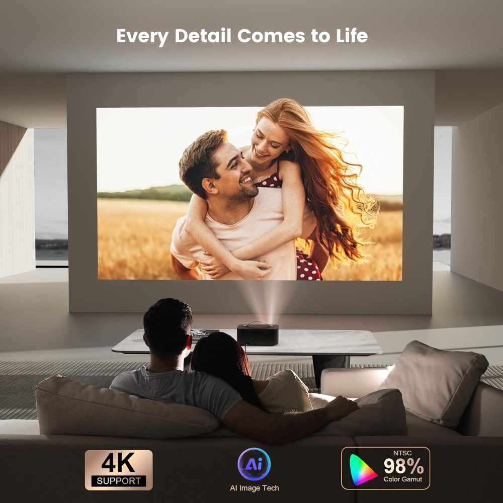 Netflix Home Cinema - 4K Akıllı Projektör, WiFi Bluetooth 50W