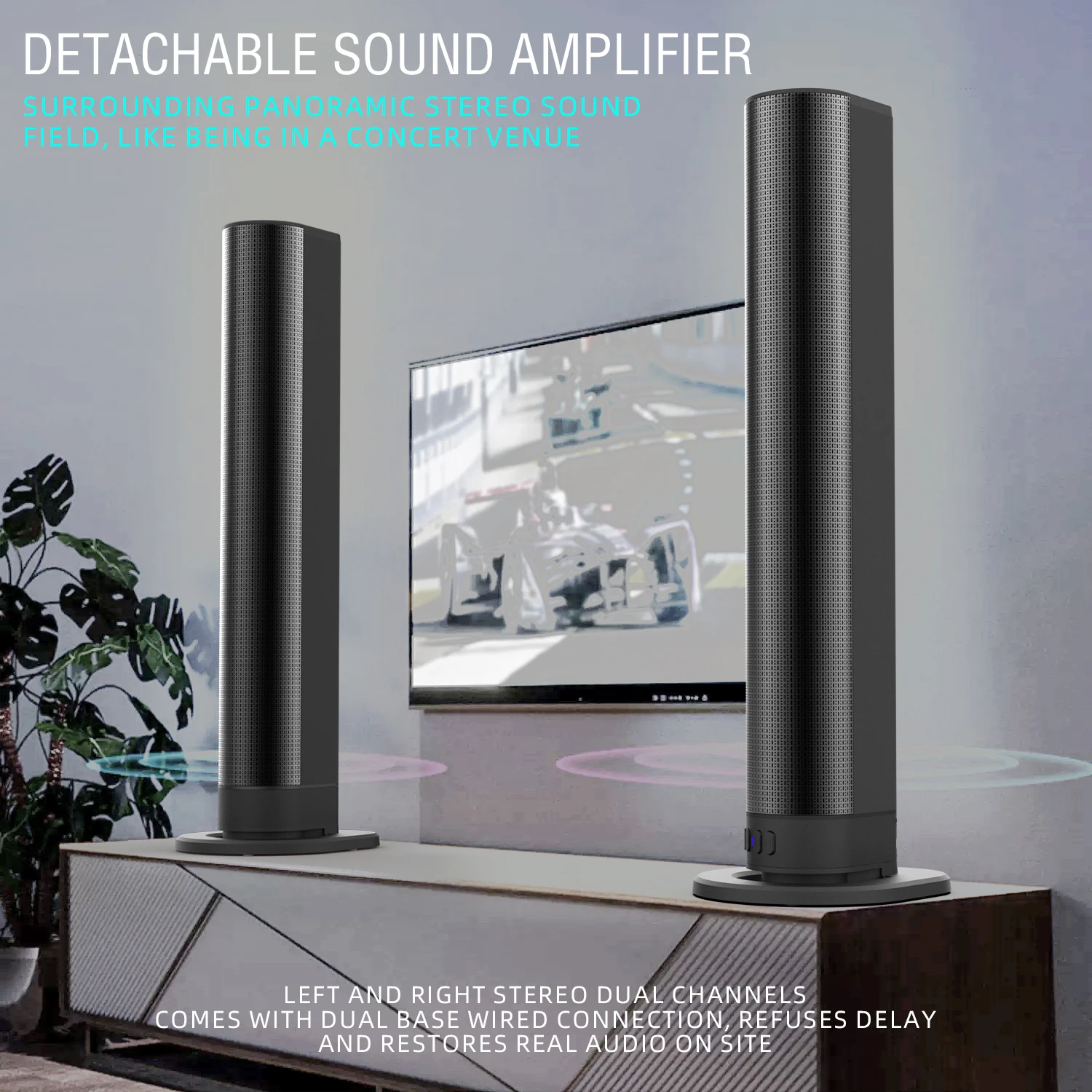 Home Cinema Focal - FM Soundbar TV Bluetooth Hoparlörleri HDMI/AUX/BT/OPT