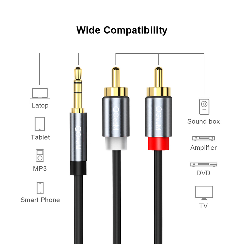 QGeeM RCA kablosu 2RCA 3.5 ses - Genius Home Cinema incelemesi ve fiyatı