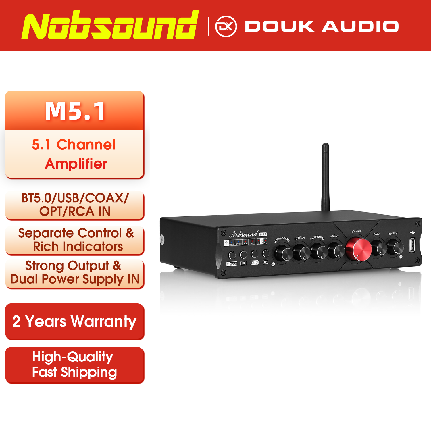 Nobsound M5.1 Dijital Bluetoot - Home Cinema Onkyo 5.1 incelemesi ve fiyatı