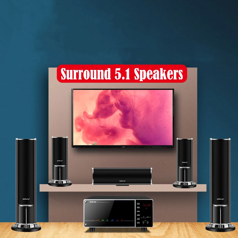 1000W yüksek güçlü caixa de so - Home Cinema Onkyo 5.1 incelemesi ve fiyatı