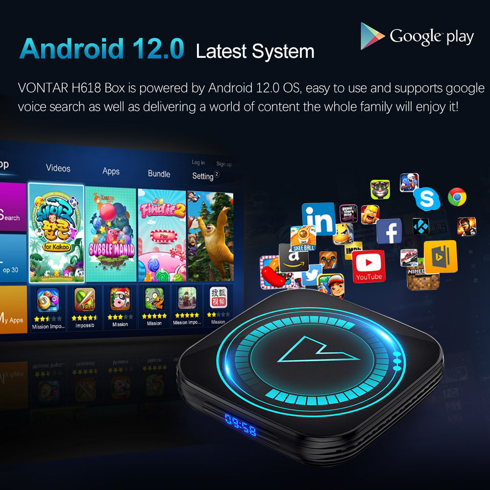 VONTAR H618 Android 12 TV kutu - Home Cinema Google incelemesi ve fiyatı